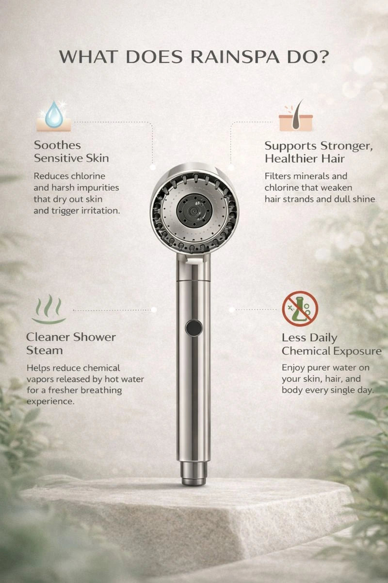 CleanWave RainSpa™ Filtered Showerhead - CleanWave - 