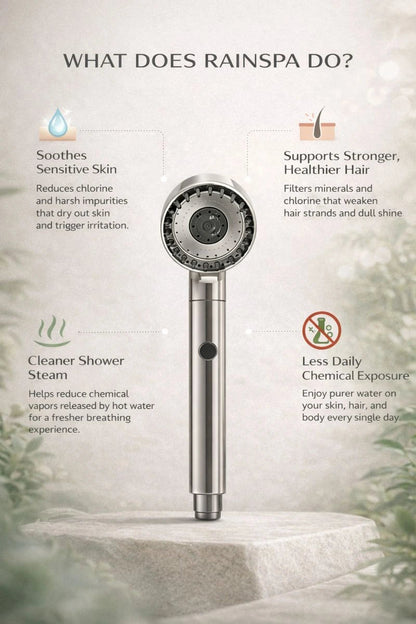 CleanWave RainSpa™ Filtered Showerhead - CleanWave - 